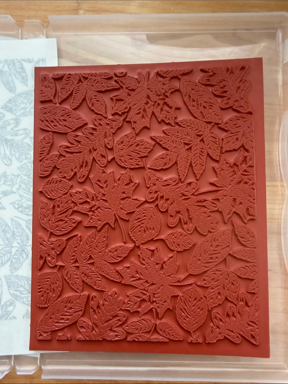 FALL/AUTUMN Retired Stampin' Up! Etched Autumn Cling Stamp Set - Leaf Motifs NEW - Picture 4 of 4